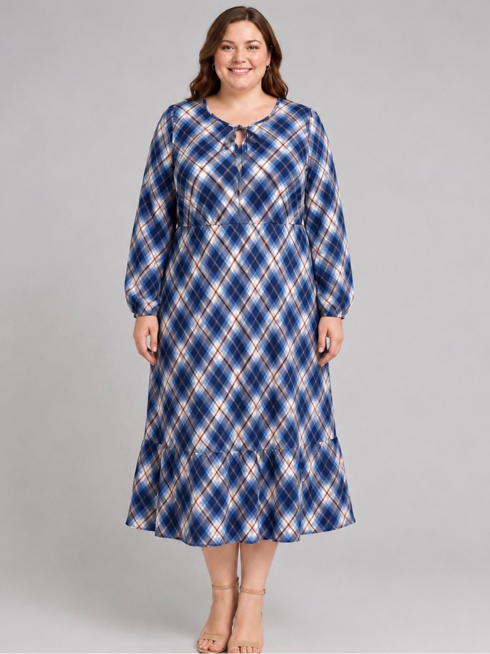 NWT Gymboree Plaid Twill Tiered Midi Family Matching Dress - Size XXL
